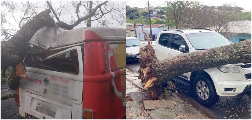 Pato Branco enfrenta forte chuva e estragos são registrados