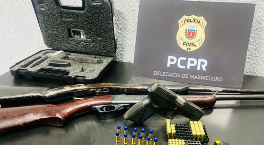Três armas são apreendidas e um homem é detido, em Renascença