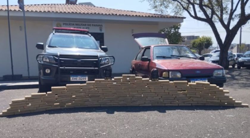 Rotam apreende 120 kg de maconha que seria trazida para Francisco Beltrão