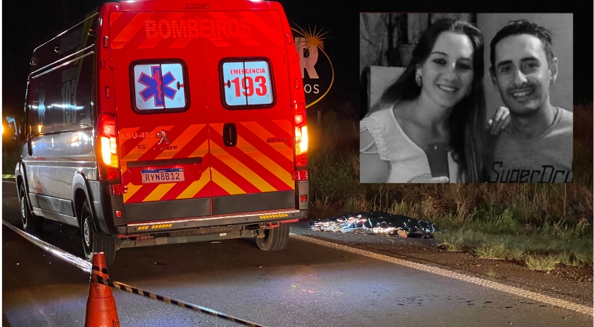 Casal morre em acidente na BR-163; a mulher chegou a ser socorrida mas não resistiu