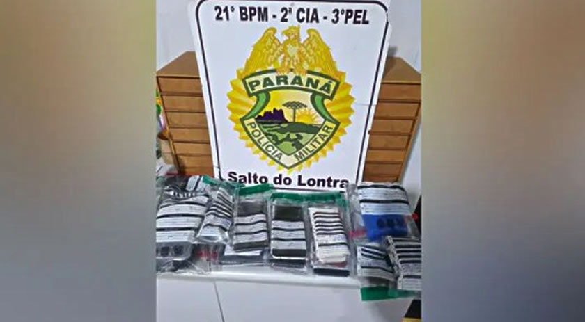 PM apreende 356g de maconha e prende dois homens por tráfico em Salto do Lontra