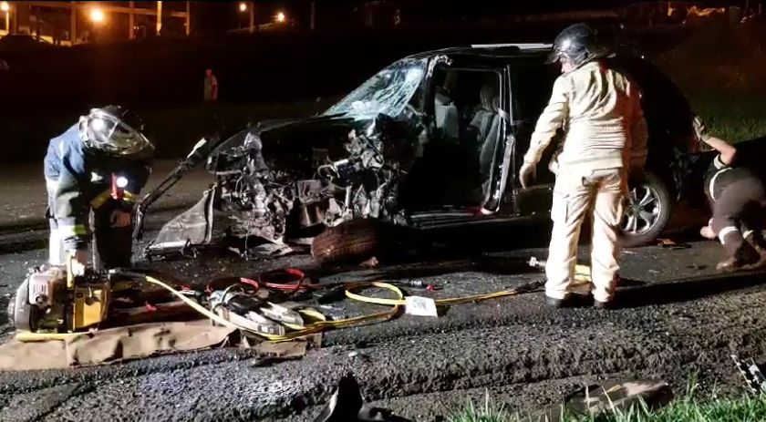 Idosos ficam feridos em acidente entre Marmeleiro e Beltrão