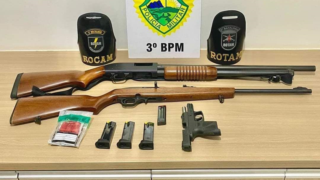 Tentativa de homicídio em Bom Sucesso do Sul resulta em prisões e apreensão de armas
