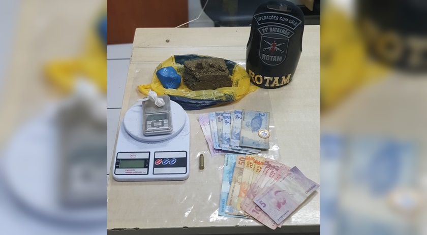 Homem é preso pela ROTAM por suspeita de tráfico de drogas