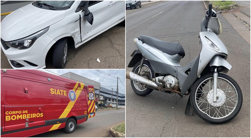 Motociclista sofre ferimentos em colisão registrada na região da Cidade Norte