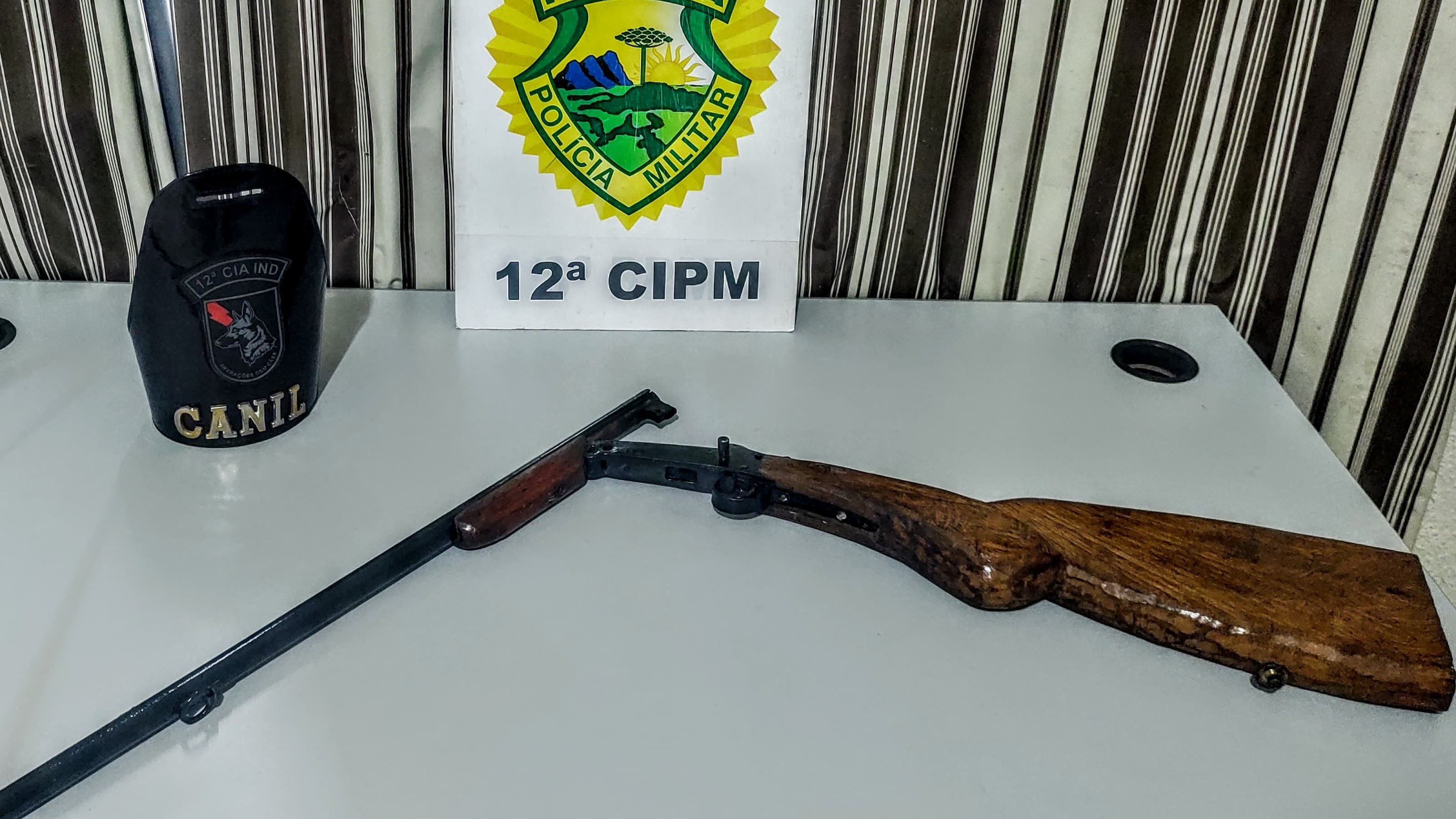 Polícia apreende espingarda e prende suspeito em Mangueirinha