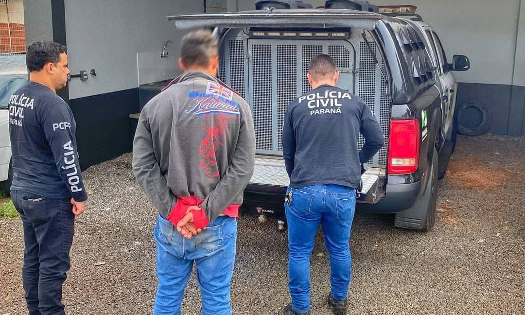 Polícia Civil e Polícia Militar cumprem mandado de prisão de homem suspeito de roubar veículo no interior de Ampére