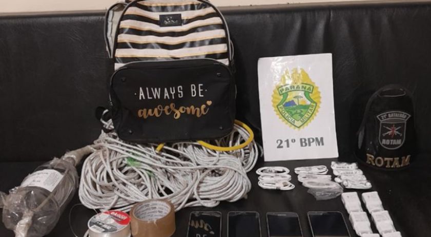 Polícia Militar prende dois homens tentando arremessar celulares para dentro de penitenciária em Francisco Beltrão