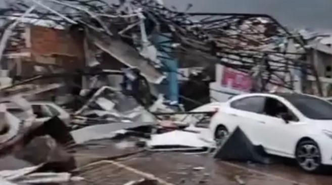 Simepar confirma que Rio Bonito do Iguaçu foi atingido por tornado