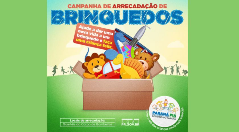 Governo do Estado lança campanha de arrecadação de brinquedos