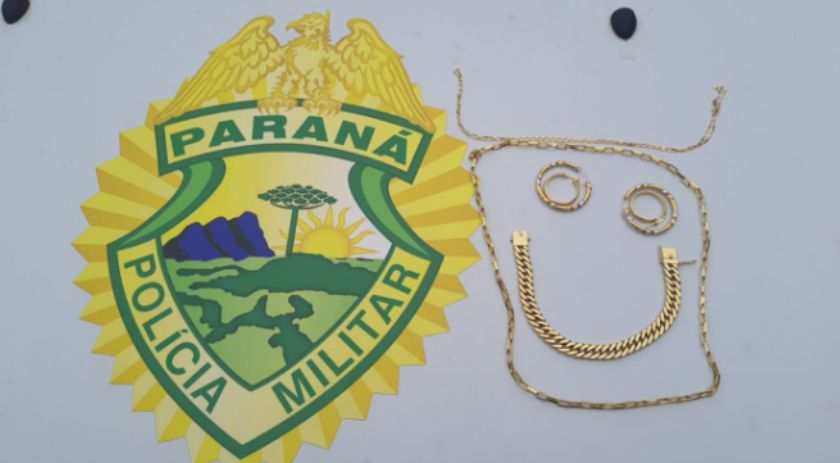 Polícia Militar recupera joias furtadas de joalheria em Francisco Beltrão