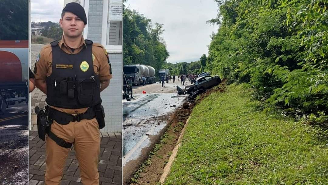 Policial militar morre em acidente envolvendo dois veículos e caminhão