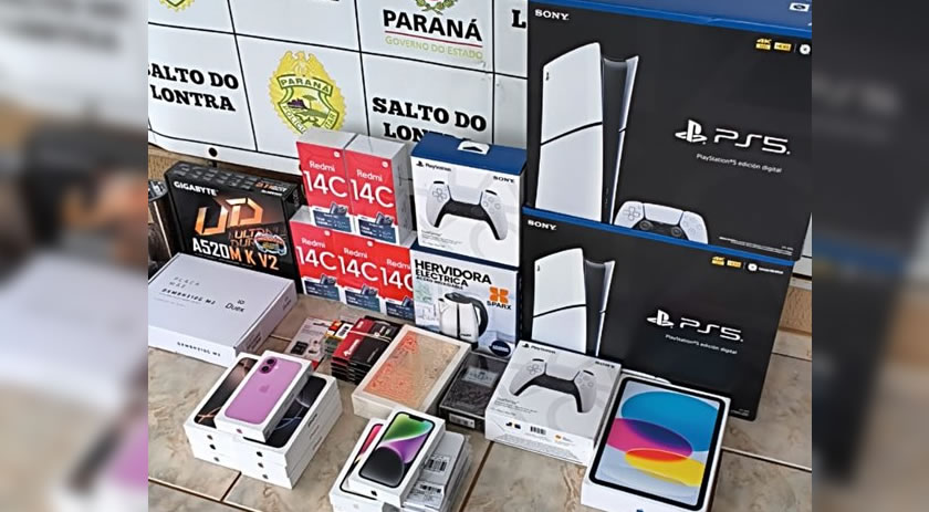 Veículo carregado com produtos contrabandeados é apreendido