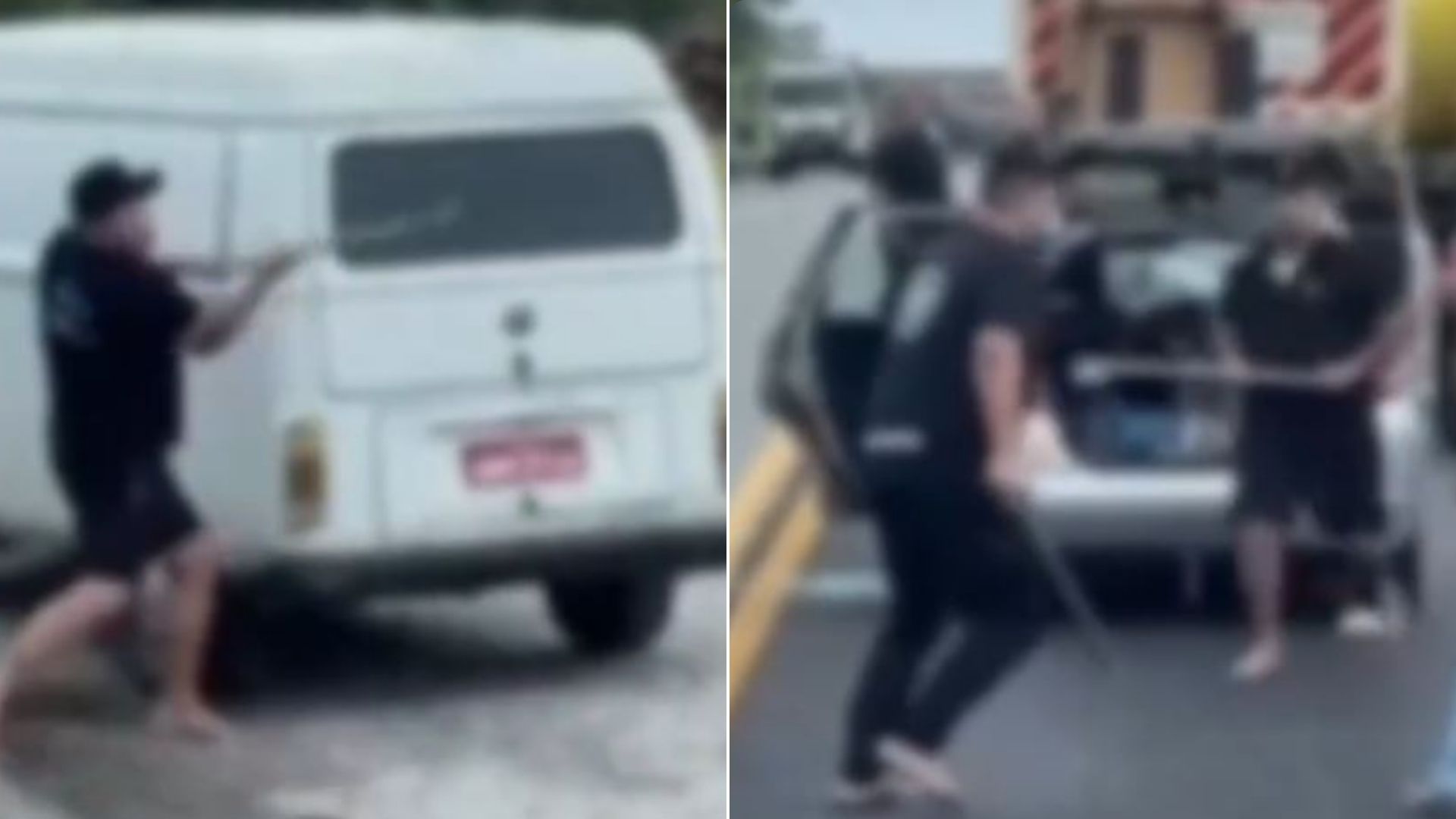Motorista quebra carros com machado após acidente de trânsito no Paraná