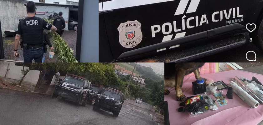 Polícia desarticula esquema de tráfico de drogas nos municípios de Capanema, Planalto e Pérola do Oeste