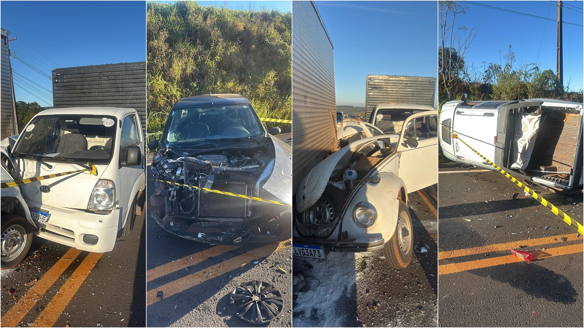 Grave acidente com oito veículos deixa feridos na PRC-158 em Coronel Vivida