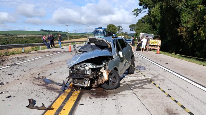 Mulher morre em colisão frontal em Clevelândia