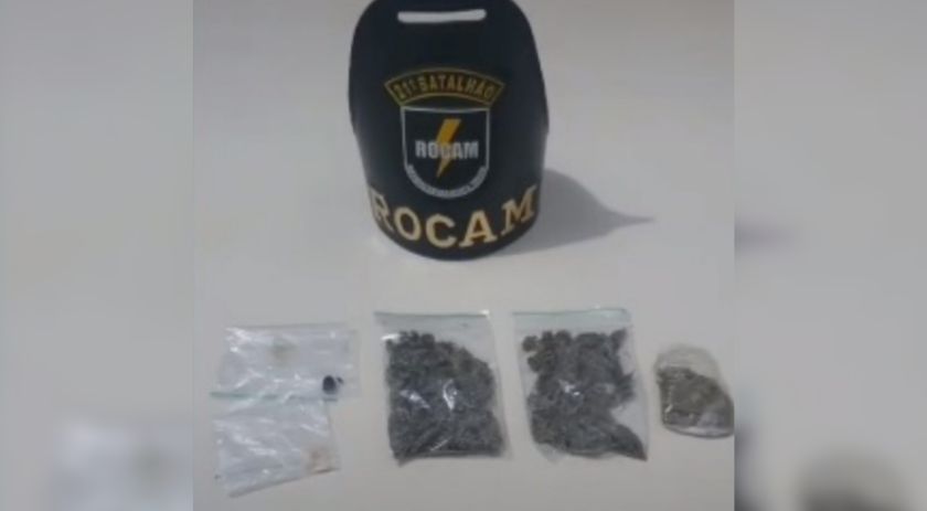 Polícia apreende drogas em veículo durante patrulhamento no bairro Industrial