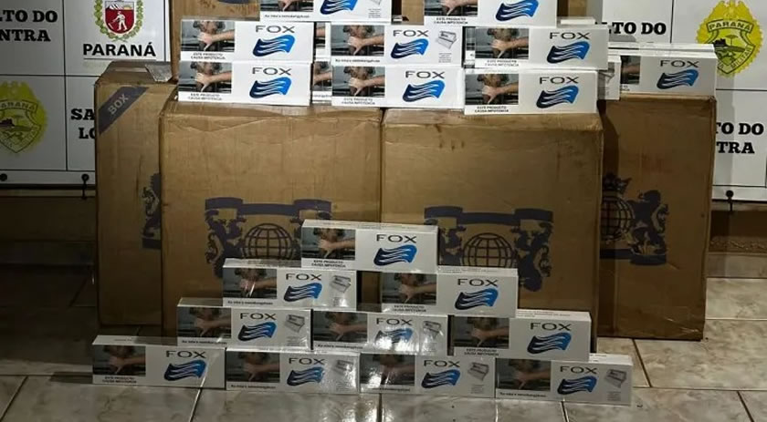Polícia Militar apreende carga de cigarros contrabandeados