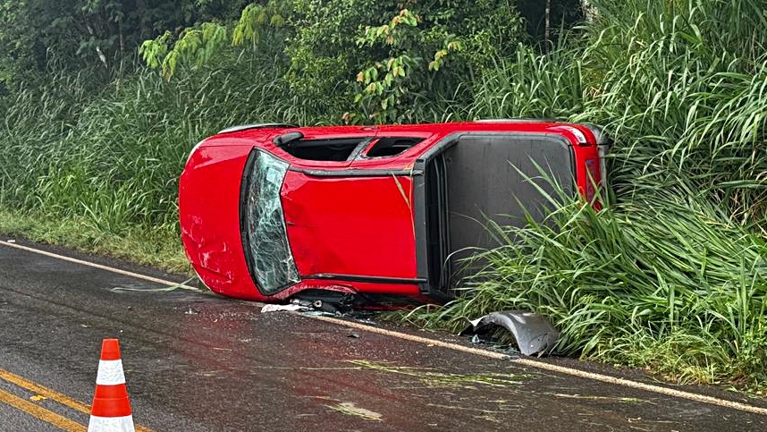 Acidente na PR-493 entre Verê e Dois Vizinhos deixa três feridos