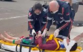 Jovem fica ferido após ser atingido por motocicleta