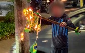 Após eliminação do Brasil, criança argentina queima bandeira; isso não é rivalidade, é falta de respeito