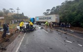 Três pessoas morrem e duas ficam gravemente feridas em acidente na Serra Dona Francisca