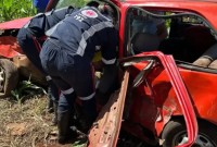 Homem fica ferido após acidente na PR-281 entre Santa Izabel do Oeste e Salto do Lontra