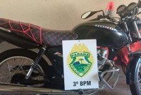 Motocicleta é recolhida durante abordagem da PM