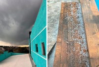 Forte tempestade com granizo atinge Pinhão nesta sexta-feira