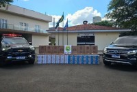 Carga de cigarros contrabandeados é apreendida após perseguição