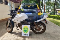 Motocicleta com alerta de furto é recuperada pela Polícia Militar