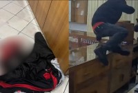 VÍDEO: Foragido por roubo entra em joalheria para ver alianças, saca arma, pula balcão e acaba baleado pelo proprietário
