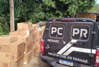 Ação da Polícia Civil resulta na apreensão de 50 caixas de cigarros contrabandeados
