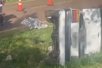 Capotamento em Nova Prata do Iguaçu deixa uma vítima fatal