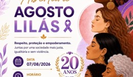 Agosto Lilás inicia com palestra de prevenção à violência contra a mulher