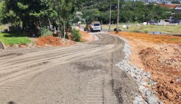 Nova etapa da obra de acesso ao Jardim Itália avança na Avenida Natalino Faust