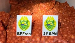 Operação apreende oito toneladas de cebolas contrabandeadas e prende duas pessoas no Sudoeste do Paraná