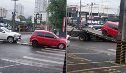 Colisão entre dois veículos é registrada no bairro Industrial