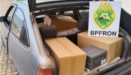 Veículo carregado com vinhos e papel seda de origem argentina é apreendido pelo BPFron