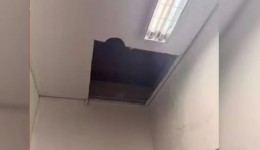 Ladrão passa a noite em shopping, faz buracos em teto de loja, invade joalheria pelo forro e furta dinheiro e joias, no PR