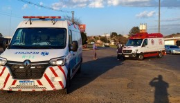Homem fica ferido após colisão entre moto e carro