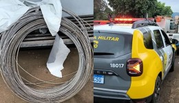 Homem é preso após furtar fios elétricos de caminhonete de empresa de serviços