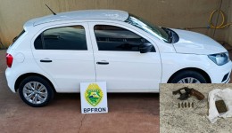 BPFRON prende dois homens e apreende arma e droga
