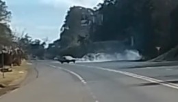 ROTAM flagra condutor sem CNH realizando “cavalo de pau” na PR-483