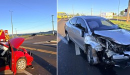 Acidente entre carros mobiliza equipes de resgate em Coronel Vivida