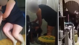 'Só queria que você tivesse lavado a louça', disse mãe filmada espancando e enforcando filho no PR; mulher foi presa