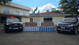 Carga de cigarros contrabandeados é apreendida após perseguição