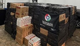 Carga milionária de cigarros contrabandeados é apreendida em galpão