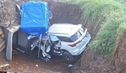 Idosa morre e três pessoas ficam feridas em acidente na SC-305